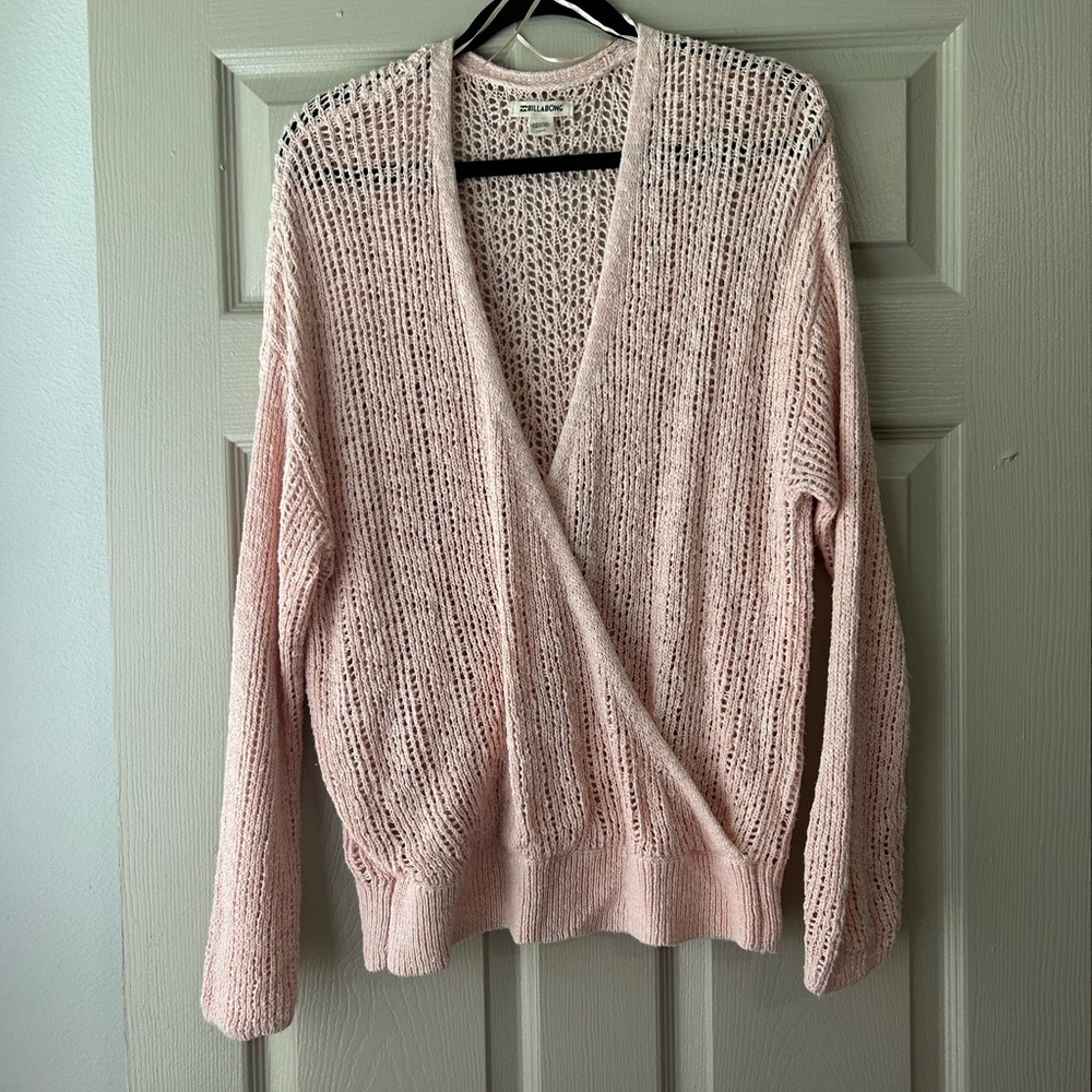 Billabong Light Pink V-Neck Sweater